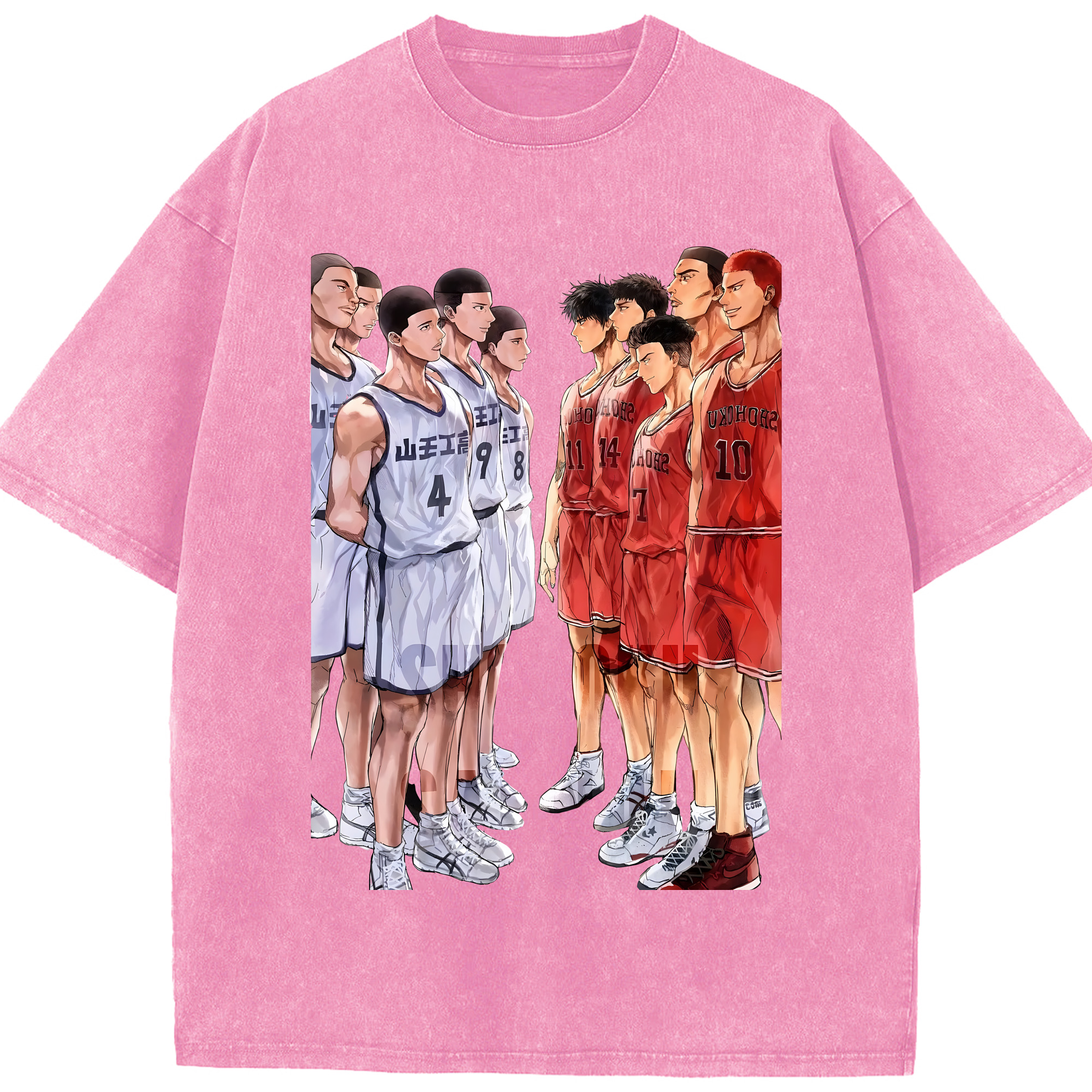（画像用） SLAM DUNK／スラムダンク 綿100% ヴィンテージ風 半袖Tシャツ（フロントプリント）